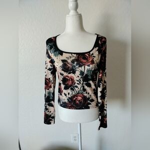 Floral Long Sleeve Women's Top